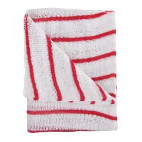 Hygiene Dish Cloths 406x304mm16x12 Inch RedWhite Pack of 10 100755R CNT00135