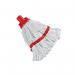 The Contico Colour-coded Cleaning Hygiene Socket Mop Head 180g in Red is a vibrant, durable and lightweight cleaning tool. Made for easy attachment and long-lasting use, it has quality fibers that effectively remove dirt and grime from any surface, leaving it sparkling clean.