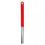 The photograph captures a Contico Colour-coded Cleaning Hygiene Socket Mop Handle, made of Anodised Aluminium in a vibrant Red shade. The sleek design and sturdy construction are evident, making it suitable for various cleaning tasks.