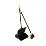 The Contico Dustpan and Brush Set features a sturdy lobby-sized dustpan and brush with high-definition bristles. The sleek design and durable materials make it a versatile cleaning tool for any space.