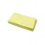 2Work Microfibre Cloth 400x400mm Yellow (Pack of 10) CNT01625 CNT01625