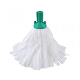 Exel Big White Mop Head Green (Pack of 10) 102199G CNT02136