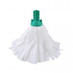 Exel Big White Mop Head Green (Pack of 10) 102199G CNT02136