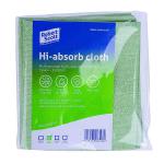 Robert Scott Hi-Absorb Microfibre Cloth Green (Pack of 5) 103986GREEN CNT08528