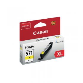 Canon CLI-571XL Ink Cartridge High Yield Yellow 0334C001 CO03288