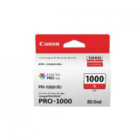 Canon PFI-1000R Inkjet Cartridge Red 0554C001 CO04500