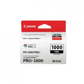Canon PFI-1000PBK Inkjet Cartridge Photo Black 0546C001 CO04634