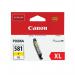 Canon CLI-581XL Ink Cartridge High Yield Yellow 2051C001 CO08703