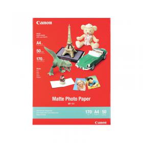 Canon A4 Photo Paper 170gsm Matte (Pack of 50) MP-101 A4 CO17483