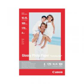 Canon Glossy Photo Paper 10x15cm 170gsm (Pack of 100) 0775B003 CO29396