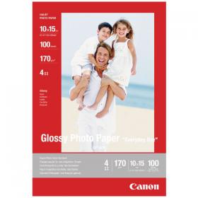 Canon Glossy Photo Paper 10 x 15cm 170gsm (Pack of 100) 0775B003 CO29396