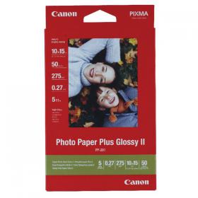 Canon Glossy Photo Paper + 10x15cm 275gsm (Pack of 50) PP-201 CO48419