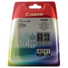 Canon PG-40 + CL-41 Inkjet Cartridge Multipack Black/Tri-Colour 0615B043 CO55257
