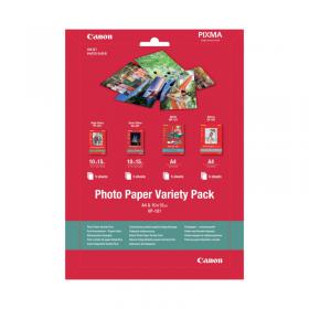 Canon Photo Paper Variety Pack and 10x15cm (Pack of 20) 0775B079 CO60010