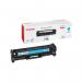 The image shows a vibrant cyan Canon 718C toner cartridge with the brand name Canon Ink Cartridges prominently displayed on the packaging. The cartridge features a sleek and compact design, with the model number 2661B002 and product label CO62860 visible.