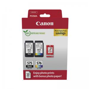 Click to view product details and reviews for Canon Pg 575cl 576 Ink Cartridges Kcmy 4 X 6 In Photo Paper Value.