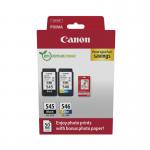 Canon PG-545/CL-546 Inkjet Cartridge + Glossy Photo Paper Value Pack Black/Colour 8287B008 CO68000