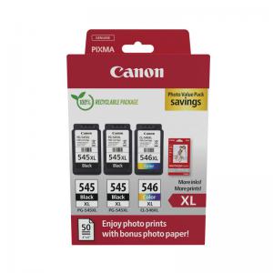 Click to view product details and reviews for Canon Pg 545xl X 2cl 546xl Ink Cartridges High Yield Kcmy 4x6 In.