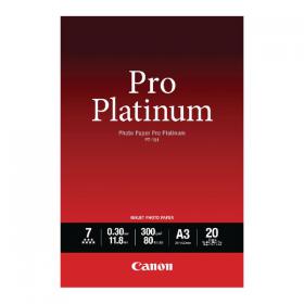 Canon PT-101 Pro A3 Platinum Photo Paper (Pack of 20) 2768B017 CO75292
