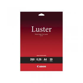 Canon Photo Paper Pro Luster A4 260gsm (Pack of 20) 6211B006 CO84399