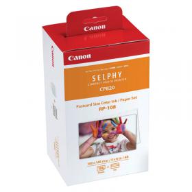 Canon RP-108 Colour Ink + 100 x 148mm Paper Set 108 Sheets 8568B001 CO98003