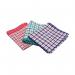 2Work Tea Towels 480x710mm Assorted Check Design (Pack of 10) CPD02228 CPD02228