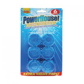 Power House Hygienic Toilet Blocks Blue Pack of 6 768202 / 113655 CPD07606