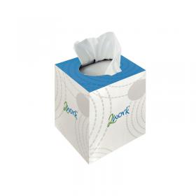 2Work Facial Tissue Cube Box 70 Sheets 2-Ply (Pack of 24) CPD13550 CPD13550