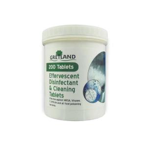 Image of Effervescent Chlorine Disinfectant and Cleaning Tablets White Pack of