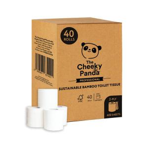 Image of Cheeky Panda 2-Ply Toilet Tissue 400 Sheets Pack of 40 PFB2BTOILT40