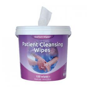 EcoTech White Patient Cleansing Wipes (Pack of 150) EBPC150 CPD24670