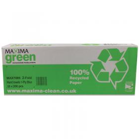 Maxima Blue 1-Ply Z-Fold Hand Towel 250 Sheets (12 Pack) KMMAX7085 CPD43177