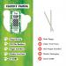 Cheeky Panda Bamboo Paper Straw Black Stripes (Pack of 250) 0111129 CPD63044