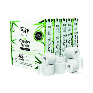Image of Cheeky Panda 3-Ply Toilet Tissue 5x 9 Rolls Pack of 45 PFTOILT9X5