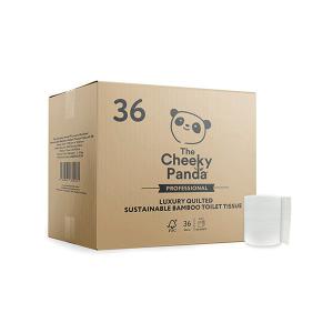 Image of Cheeky Panda Professional 3-Ply Bamboo Toilet Tissue Rolls Quilted 160