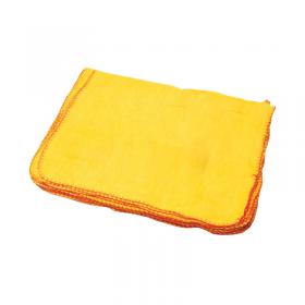 2Work Yellow Duster 508x355mm (Pack of 10) CPD70014 CPD70014