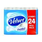 Velvet Comfort Toilet Roll 2Ply White (Pack of 24) 1102049 CPD94673