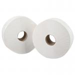 This photo shows a variety pack of Maxima Green Jumbo Toilet Rolls and Maxima Mini Jumbo Toilet Rolls in white. There are 12 rolls in the pack and each mini jumbo roll is 200 metres long. The packaging is simple and clean with a bold logo and product names.