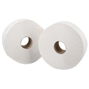 Image of Maxima Mini Jumbo Toilet Roll 200 Metre White Pack of 12 1102045