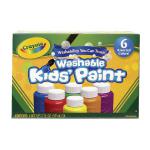 Crayola Washable Kids Paint Colours x6 (Pack of 6) 54-1204 CRY2828