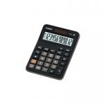 This photo shows two black Casio MX-12B calculators, each with 12 digits and a desktop design. The display screen is bright and clear, with clearly labeled buttons and a sleek overall appearance.