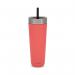 Contigo Luxe Stainless Steel Insulated Travel TumblerStraw 24oz Coral 2212920 CTG16425