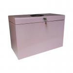 Cathedral File Box with 5 Suspension Files Foolscap Pastel Pink FPHOPP CTH01634