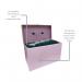 Cathedral File Box with 5 Suspension Files Foolscap Pastel Pink FPHOPP CTH01634