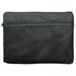 A4 Canvas Document Bag with Zip and Outer Mesh Pocket - Black BAGCANA4BK