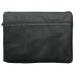 A4 Canvas Document Bag with Zip and Outer Mesh Pocket - Black BAGCANA4BK