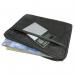 A4 Canvas Document Bag with Zip and Outer Mesh Pocket - Black BAGCANA4BK