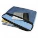 A4 Canvas Document Bag with Zip and Outer Mesh Pocket - Blue BAGCANA4BL