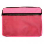 A4 Canvas Document Bag with Zip and Outer Mesh Pocket - Pink BAGCANA4PK
