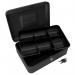 10 Inch Key Lockable Cash Box with Lift Out 6 Compartment Coin Tray - Black CBBK10